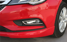 Opel Astra K 2016-2021 Chrome Fog Light Covers Carmos (SD/SW/HB/GTC, 2 pcs, Stainless Steel) photo 1