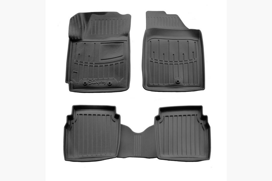 Hyundai I-10 2008-2013 Stingray 3D Rubber Floor Mats (4 pcs) Image