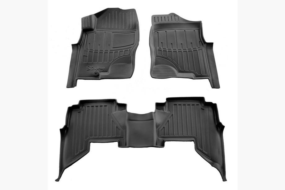 Nissan Pathfinder R51 2005-2014 Rubber Floor Mats Stingray 3D (2005-2010, 3 pcs) Image