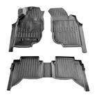 Toyota Hilux 2006-2015 Rubber Floor Mats Stingray 3D (Crew Cab, 5 pcs) photo 1