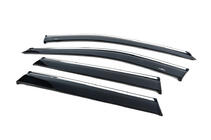 Nissan X-trail T33/Rogue 2022- Window deflectors with chrome trim (4 pcs, HIC) photo 2