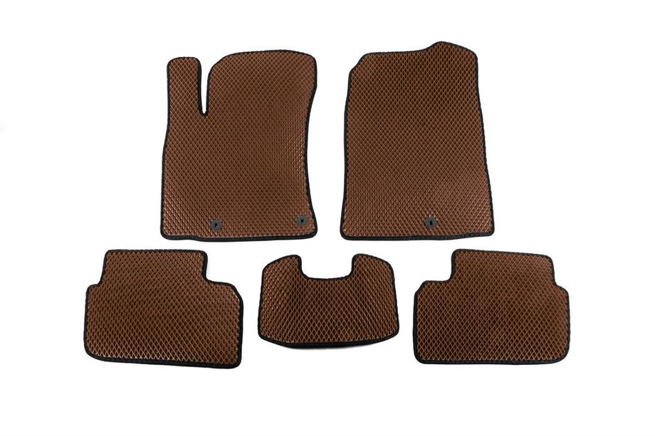 Hyundai Ioniq 2016-2022 EVA Floor Mats (Brown) Image