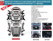 Mercedes G class W463 1990-2018 Facelift Body Kit to G900 Roket photo 2