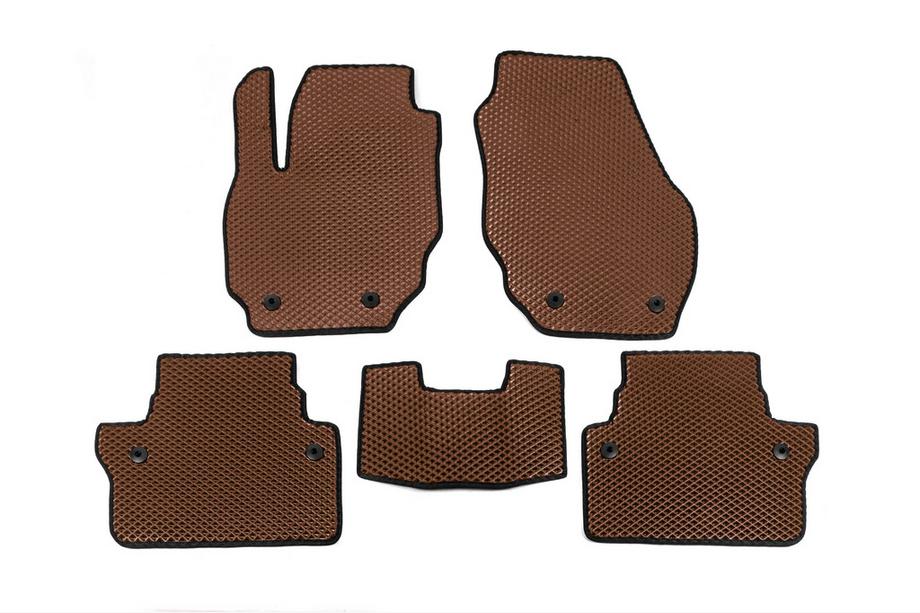 Volvo XC70 2007-2013 EVA Floor Mats (Brown) Image