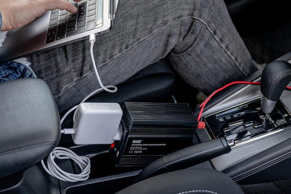 How to get 220 volts in a car?