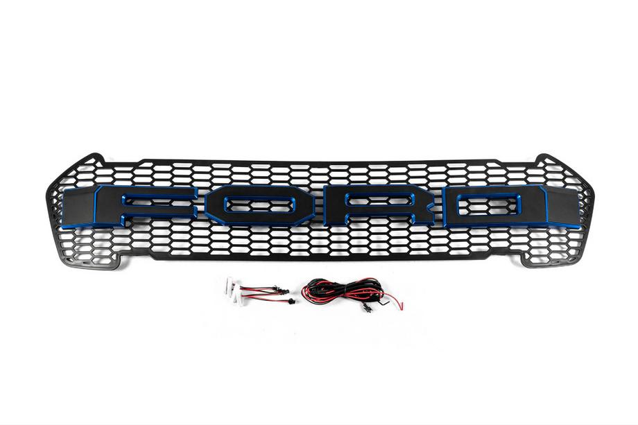 Ford Ranger 2011–2022 Front Grille (2015-2018, Blue, LED) Image