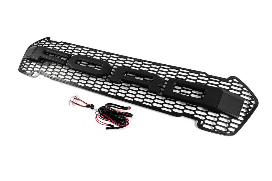 Ford Ranger 2011–2022 Front Grille (2015-2018, Black, LED) Photo 2