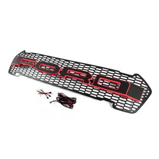 Front Grille (2015-2018, Red, LED) photo 2