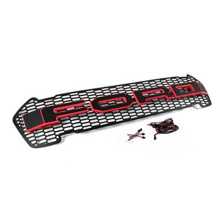 Front Grille (2015-2018, Red, LED) photo 3
