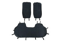 Rear seat covers (set, Black with blue stitching) photo 1