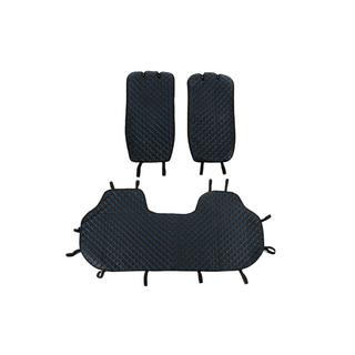 Rear seat covers (set, Black with blue stitching) photo 1