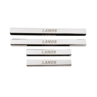 Door Sill Protectors Carmos V3 (4 pcs, Stainless Steel) Daewoo Lanos 1998-2017 photo 1