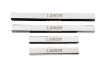 Chevrolet Lanos 1998–2017 Door sill trims for rocker panel (Carmos V3, stainless steel) photo 1