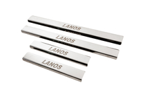 Chevrolet Lanos 1998–2017 Door sill trims for rocker panel (Carmos V3, stainless steel) photo 2