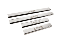 Chevrolet Lanos 1998–2017 Door sill trims for rocker panel (Carmos V3, stainless steel) photo 3