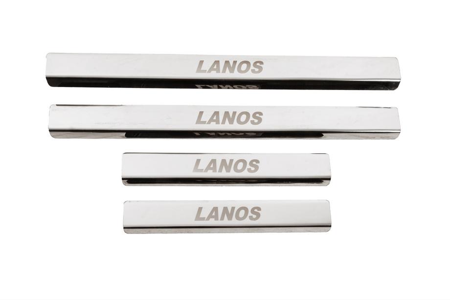 Chevrolet Lanos 1998–2017 Door sill trims for rocker panel (Carmos V3, stainless steel) Image