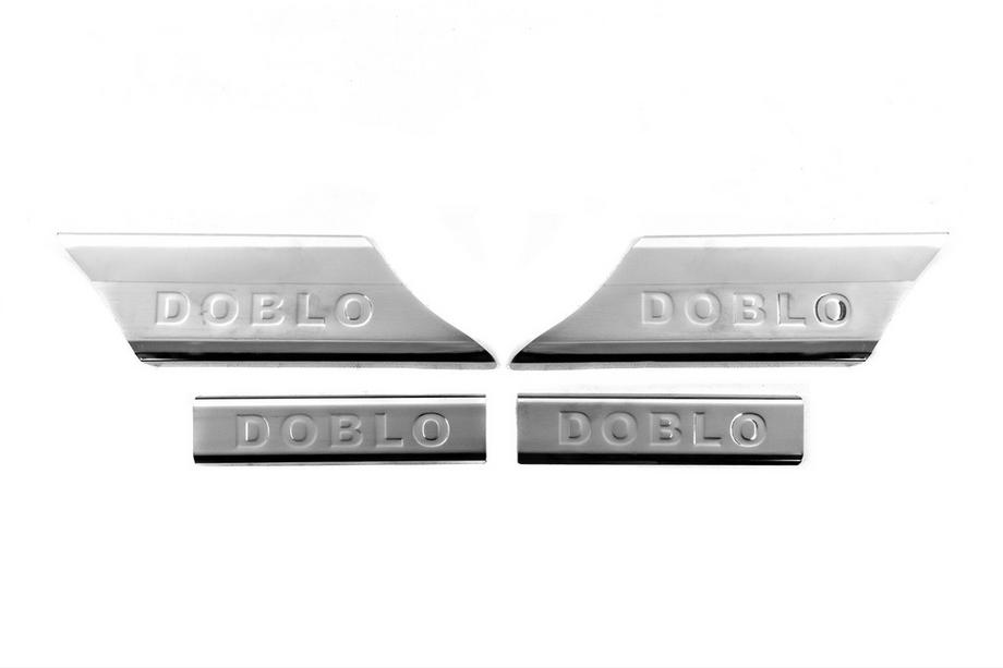 Fiat Doblo I 2001-2005 Interior door sill protectors stainless steel (Carmos V2) Image