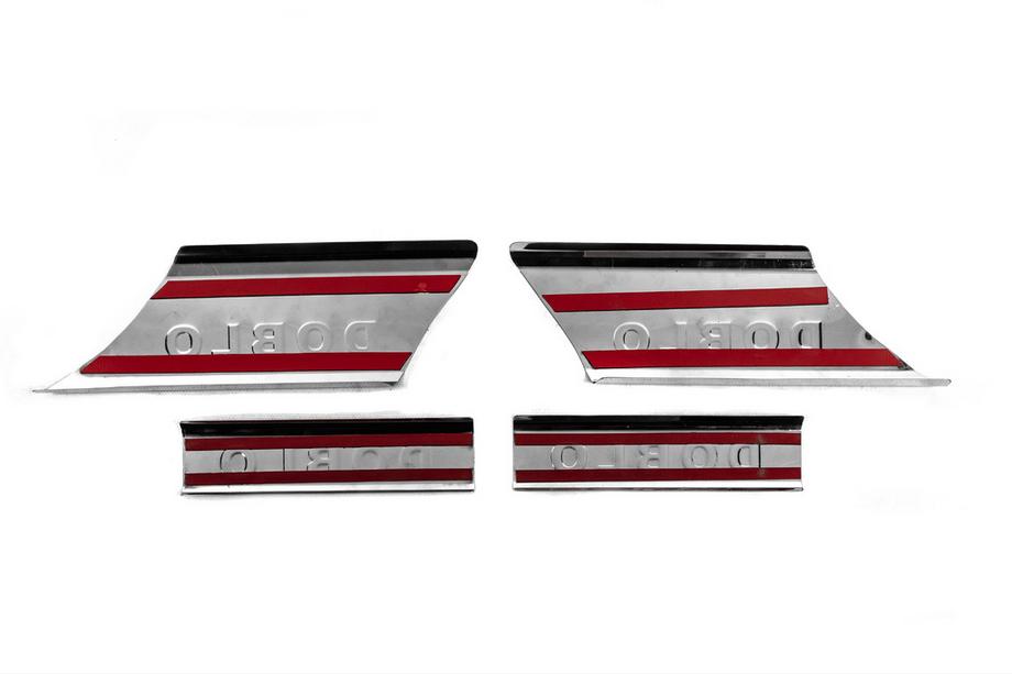 Fiat Doblo I 2001-2005 Interior door sill protectors stainless steel (Carmos V2) 4 Doors Photo 3