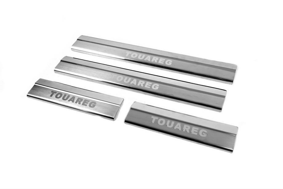 Volkswagen Touareg 2010-2018 Door Sill Covers Carmos V2 (4 pcs, Stainless Steel) Photo 2