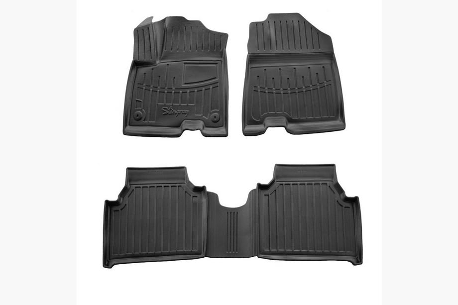 Kia Niro 2016–2021 Rubber Floor Mats Stingray 3D (2018-2022, Electro, 4 pcs) Image