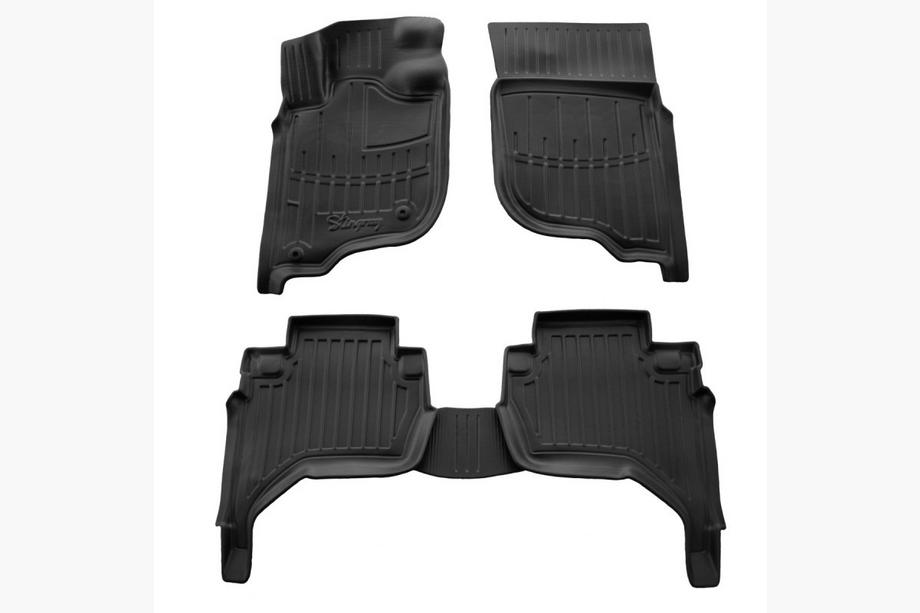 Mitsubishi L200 2006-2015 Rubber Floor Mats Stingray 3D (EU, KAOT, 5 pcs) Photo 1