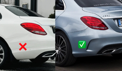 Mercedes C-class W205 2014-2021 Rear diffuser with exhaust tips (C63 design 2014-2018) photo 4