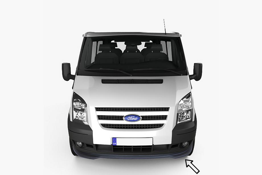 Ford Transit 2000–2014 Front Lip Spoiler ESA (2006-2014, black) Image