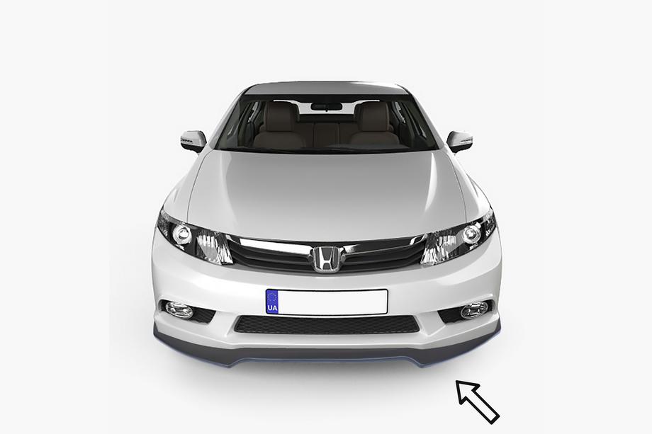 Honda Civic Sedan X 2016-2021 Front lip ESA (black) Image