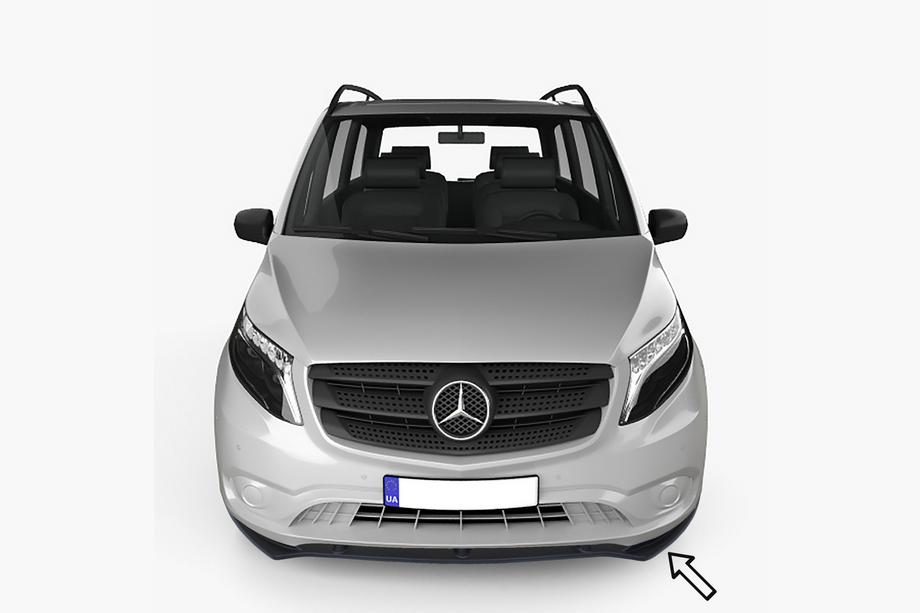Mercedes Vito/V-class W447 2014- Front lip ESA (black) Image