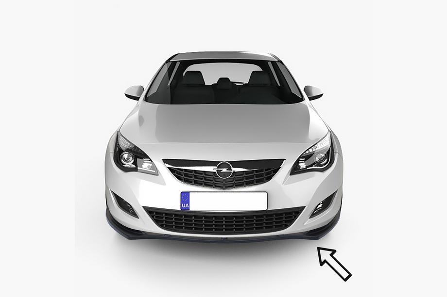 Opel Astra J 2009-2015 Front lip ESA (black) Image