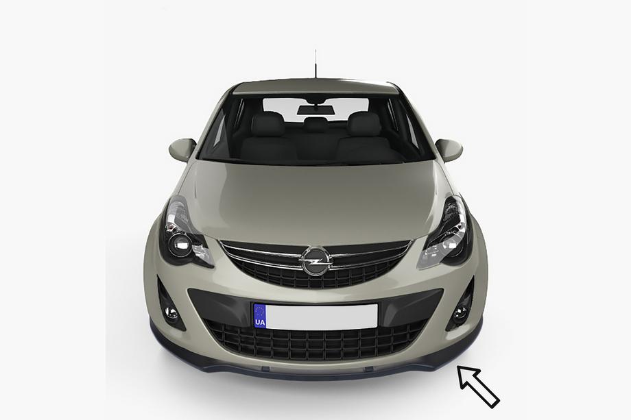 Opel Corsa D 2007-2014 Front lip ESA (2010-2014, black) Image