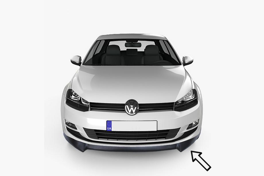Volkswagen Golf 7/E-Golf 2012-2020 Front lip ESA (black) Image
