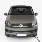 Volkswagen T6 2015-2024 Front lip ESA (Transporter, black) photo 1