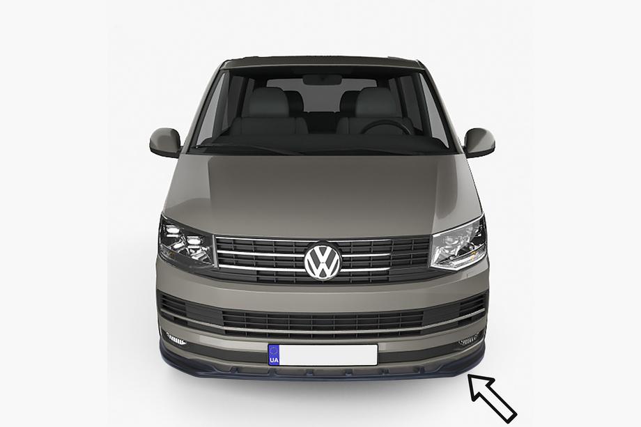 Volkswagen T6 2015-2024 Front lip ESA (Transporter, black) Image