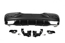Mercedes GLE coupe C292 2015-2019 Rear diffuser with tips Black (GLE63 design) photo 1