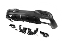 Mercedes GLE coupe C292 2015-2019 Rear diffuser with tips Black (GLE63 design) photo 3