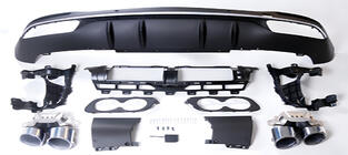 Mercedes GLS X167 2019- Rear Diffuser with Tips Silver (for GLS53) photo 1