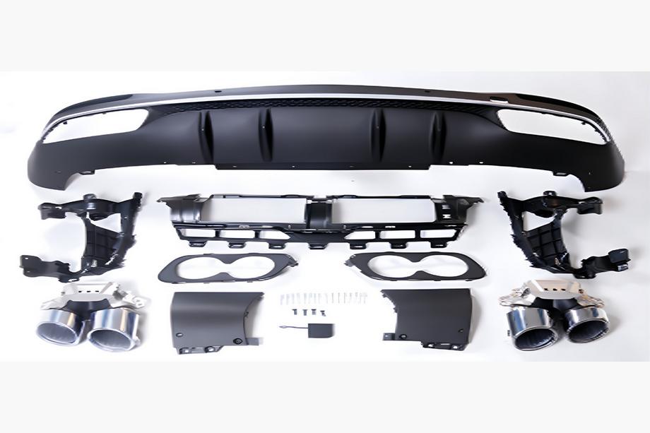 Mercedes GLS X167 2019- Rear Diffuser with Tips Silver (for GLS53) Image