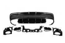 Mercedes GLE coupe C167 2019- Rear diffuser with tips Black (GLE63 design) photo 3