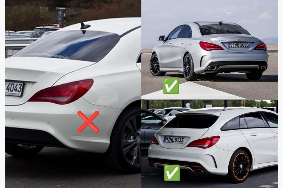 Mercedes CLA C117 2013-2019 Rear Diffuser Black (CLA45 Design with Tips) Photo 2