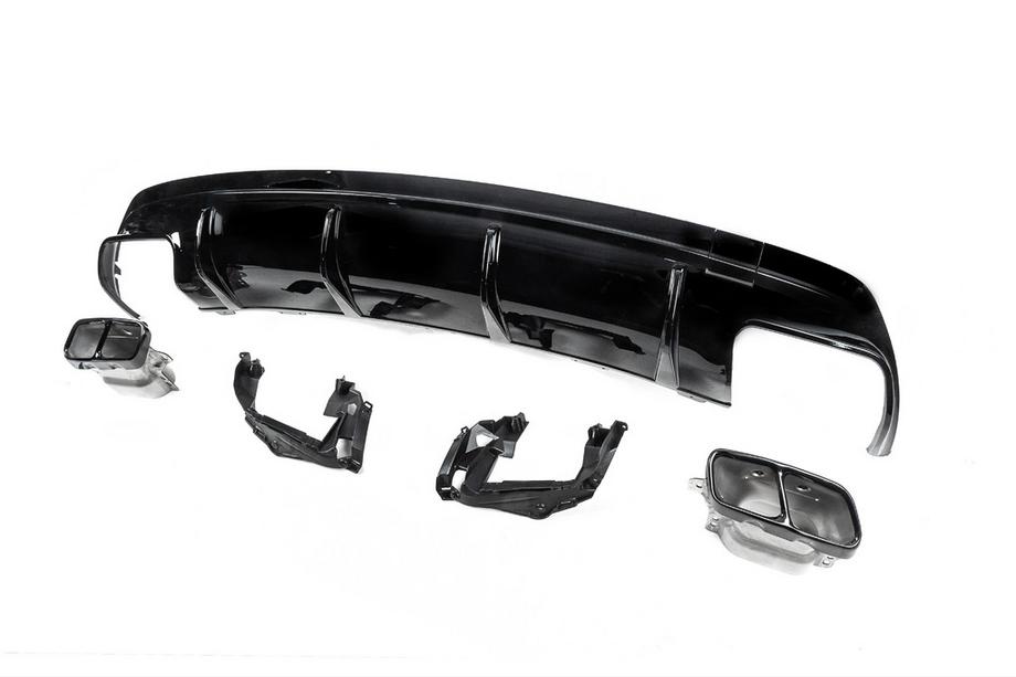 Mercedes CLA C117 2013-2019 Rear Diffuser Black (CLA45 Design with Tips) Photo 3
