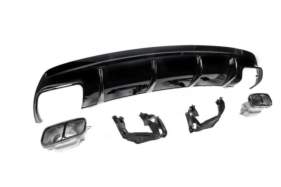 Mercedes CLA C117 2013-2019 Rear Diffuser Black (CLA45 Design with Tips) Photo 4