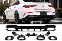 Mercedes CLA C118 2019- Rear diffuser with exhaust tips (CLA35 design) photo 1