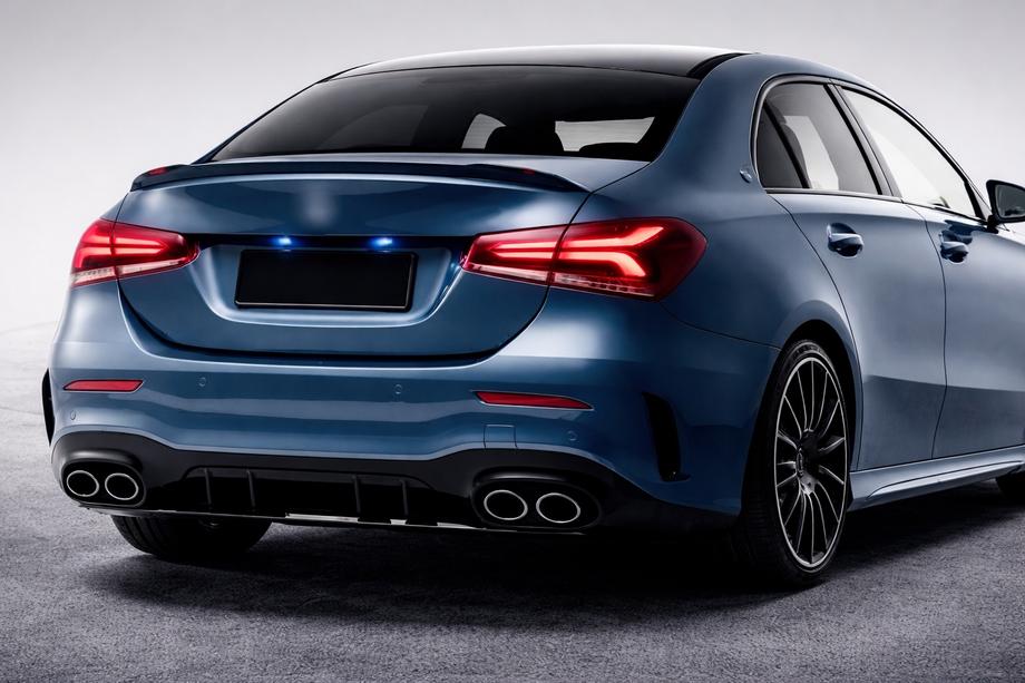 Mercedes A-class W177 2018- Rear diffuser with exhaust tips (Design A45 SD) Image