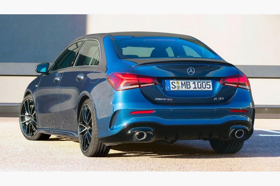 Mercedes A-class W177 2018- Rear diffuser with exhaust tips (Design A35 SD) Image