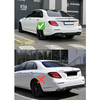 Rear diffuser with exhaust tips E63-Design Black (for AMG/AMG-Line 2016-2020, black tips) photo 2