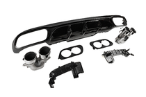 Mercedes E-class W213 2016-2023 Rear diffuser with exhaust tips E53-Design (for AMG/AMG-Line) photo 4