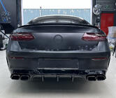 Mercedes E-class coupe C238 2016-2024 Rear Diffuser Black with Black Tips (AMG63 Design) photo 1
