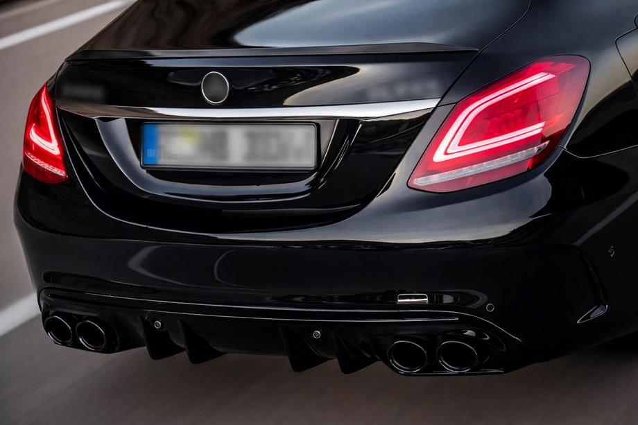 Mercedes C-class W205 2014-2021 Rear diffuser with exhaust tips (Design C43) Image