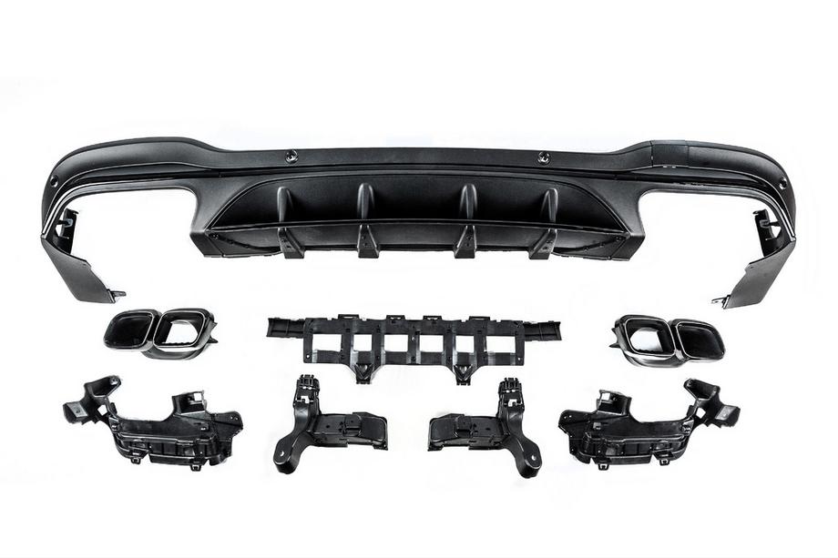 Mercedes GLC X253 2015-2022 Rear Diffuser with Tips Black (AMG63 Design) Photo 4